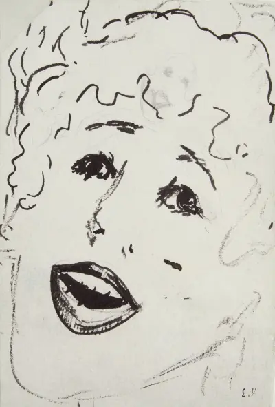 Tête de Chanteuse av Édouard Vuillard