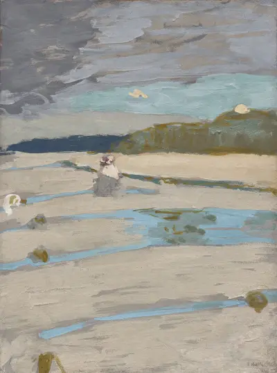 The Beach at Saint-Jacut av Édouard Vuillard