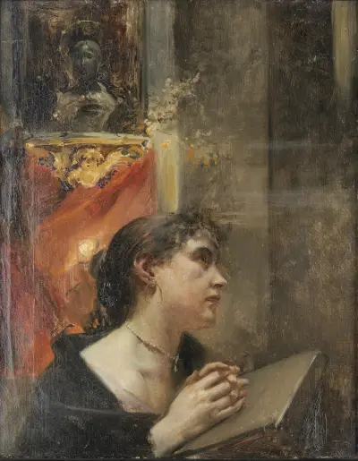 Andacht in der Kirche av Eduard Veith