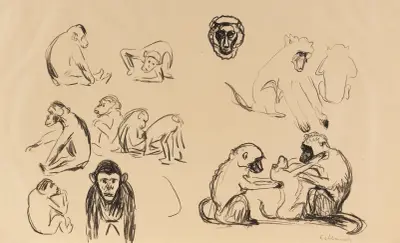 Affen I und II av Edvard Munch