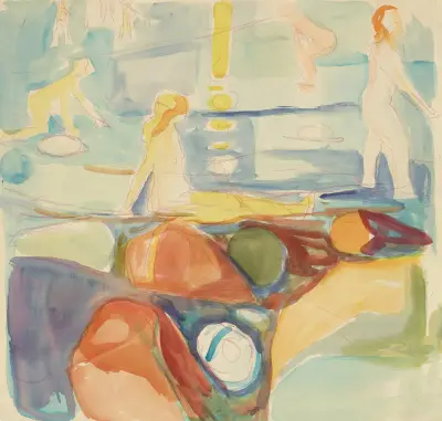 Badende kvinner, Åsgårdstrand av Edvard Munch