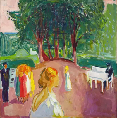 Flirting in the Park av Edvard Munch