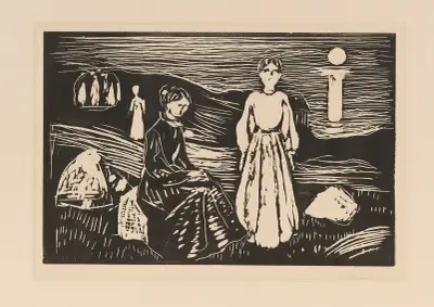 Frauen am Strand av Edvard Munch