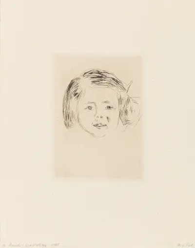 Kinderkopf; Herbert Esches Tochter av Edvard Munch