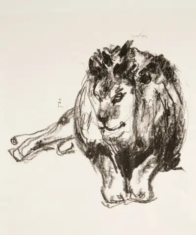 Lion Lying Down av Edvard Munch