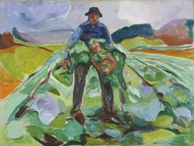 Man in the Cabbage Field av Edvard Munch