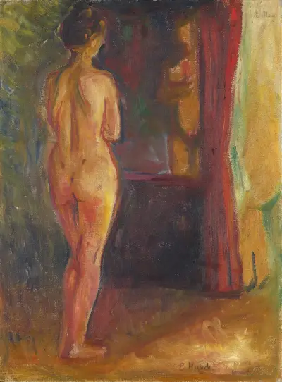 Nude in Front of the Mirror av Edvard Munch