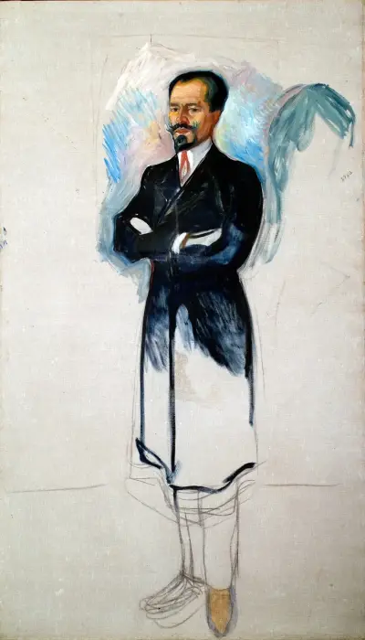 Portret Ernesta Thiela (studium), 1907 – nr 1, Edvard Munch