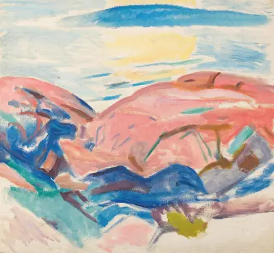 Red Rocks av Edvard Munch