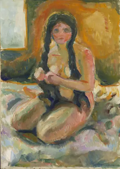 Seated Nude av Edvard Munch