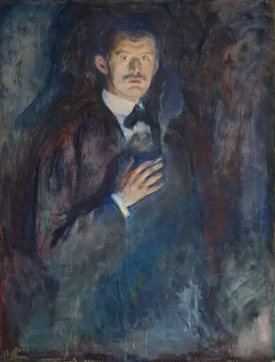Self-Portrait with Cigarette av Edvard Munch