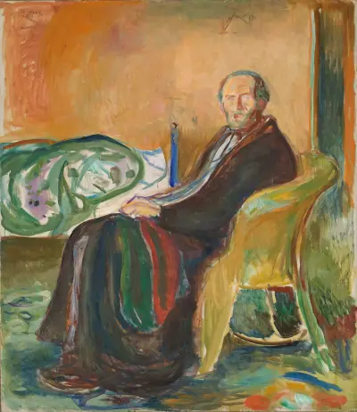 Self-Portrait with the Spanish Flu av Edvard Munch