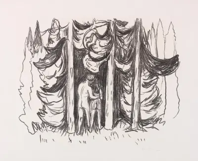 Skogen (Der Wald) av Edvard Munch
