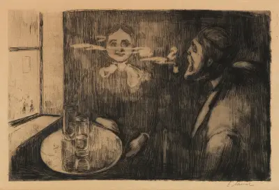 Tête-à-Tête (Plauderstunde) av Edvard Munch