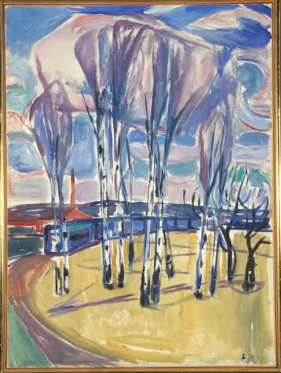 The Tram Loop At Skøyen av Edvard Munch