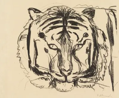 Tigerkopf II av Edvard Munch