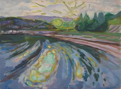 Waves Against The Shore av Edvard Munch