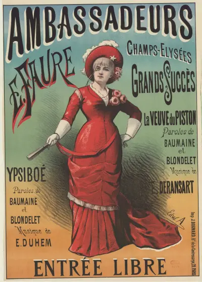 Ambassadeurs… E. Faure, Ypsiboé, paroles de Baumaine et Blondelet, musique de E. Duhem, Edward Ancourt