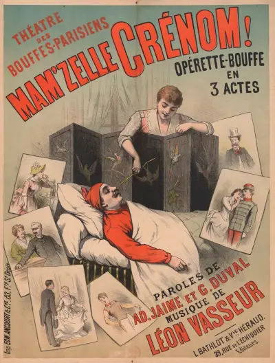 Théatre des Bouffes-Parisiens. Mam’zelle Crénom ! Opérette-bouffe en 3 actes, Edward Ancourt