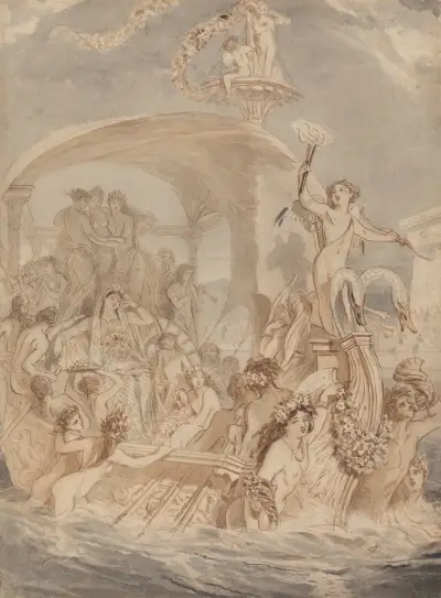 Cleopatra on the Cydnus to Meet Antony, Alfred Edward Chalon