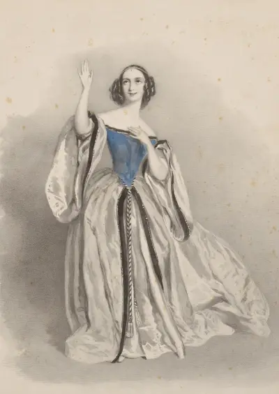 Fanny Persiani as Lucia in Donizetti’s Lucia di Lammermoor, Alfred Edward Chalon