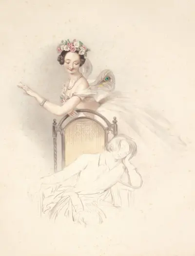La sylphide, Souvenir d’adieu, Marie Taglioni, 1845, Alfred Edward Chalon