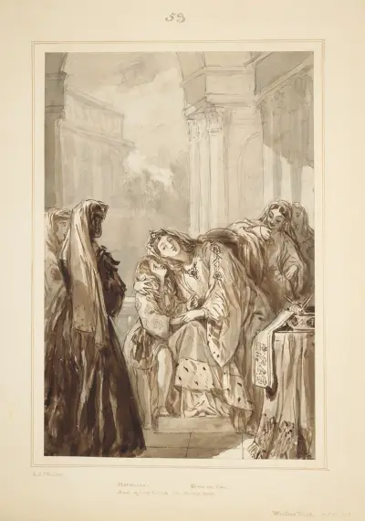 Winter’s tale, II,1, Hermione; ‘Come on then, and give’t me in mine ear’, Alfred Edward Chalon