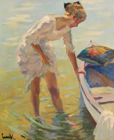 On the shore, Edward Cucuel