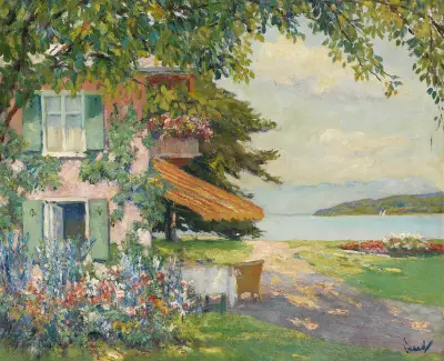 Spring Garden in Starnberg, Edward Cucuel