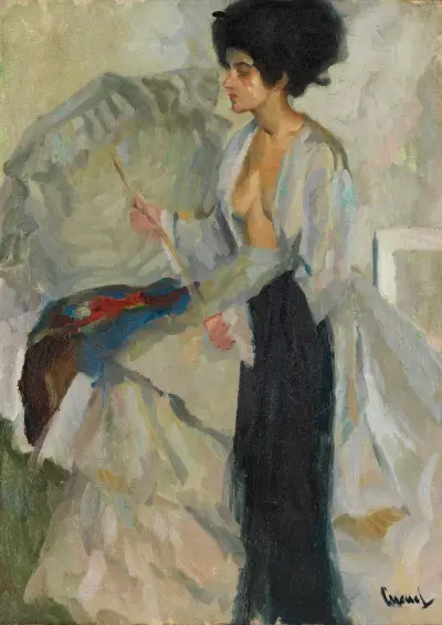 Woman in the studio, Edward Cucuel
