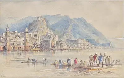 Hardwar, India av Edward Lear