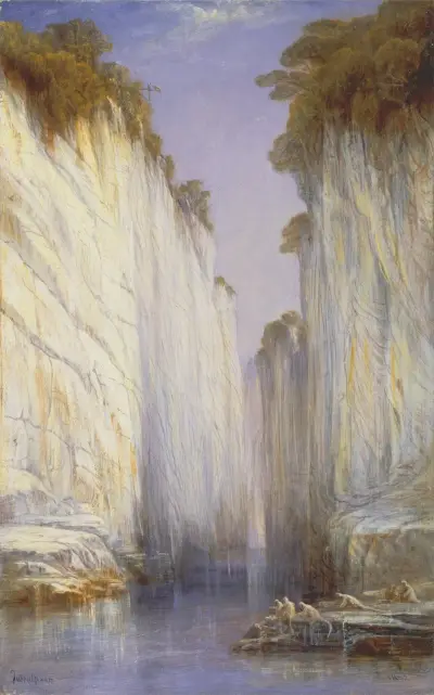 The Marble Rocks, Nerbudda Jubbolpore av Edward Lear