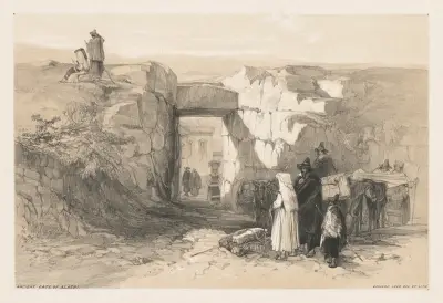 Views of Rome and Its Environs; Ancient Gate of Alatri av Edward Lear