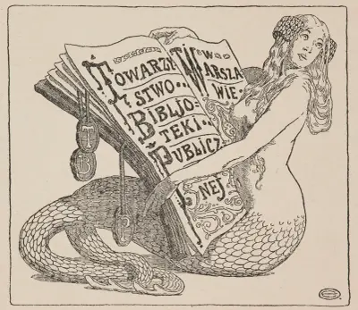 Ekslibris Towarzystwa Biblioteki Publicznej w Warszawie (1906–1928) von Edward Okuń