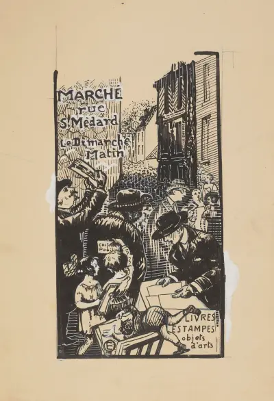 Marchés rue Saint-Médard. Le Dimanche Matin, 1893 – Nr. 2 von Edward Okuń