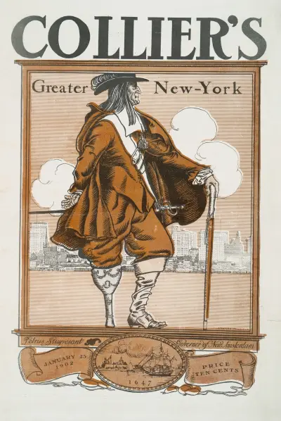 Collier’s Greater New York, Petrus Stuyvesant, Governor of New Amsterdam, 1647 av Edward Penfield