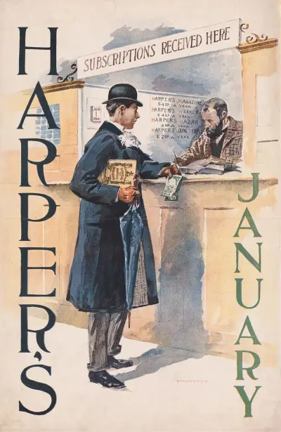 Harper’s January, Edward Penfield