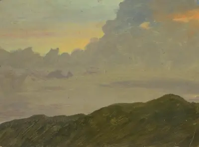 Hilltop and Clouds av Frederic Edwin Church