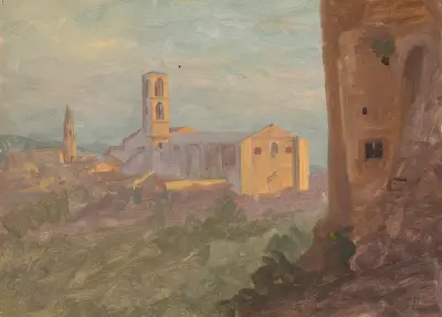 Italian or Swiss Town av Frederic Edwin Church