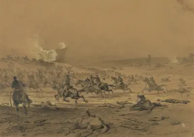 A cavalry charge av Edwin Forbes