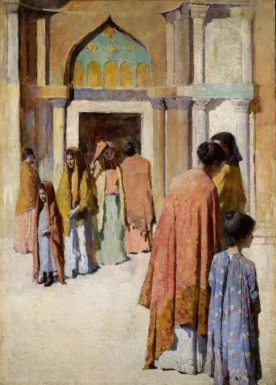 Femmes pres des Escaliers no. I von Frank Edwin Scott