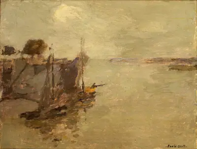 Honfleur Fishing Boats no. 2 von Frank Edwin Scott