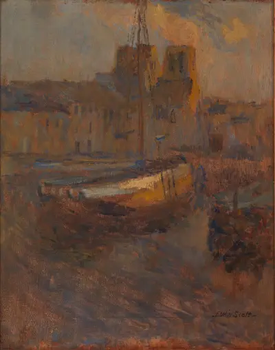 Ships at Anchor, Cherbourg no. II von Frank Edwin Scott