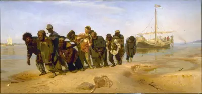 Barge Haulers on the Volga av Ilya Efimovich Repin