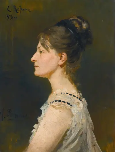Portrait Of A Lady Said To Be Maria Grigorievna Ge (1854-1932) av Ilya Efimovich Repin