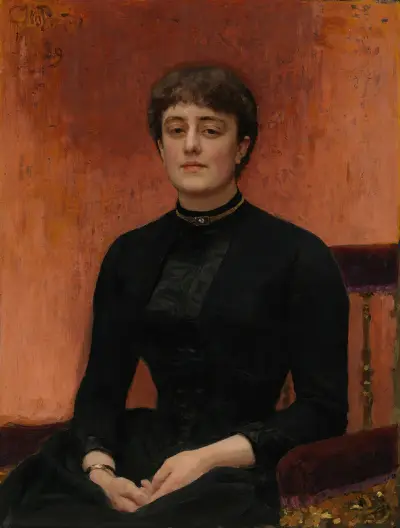 Portrait Of Jelizaveta Zvantseva av Ilya Efimovich Repin
