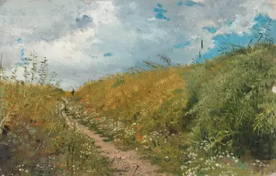 Road Through A Dell av Ilya Efimovich Repin