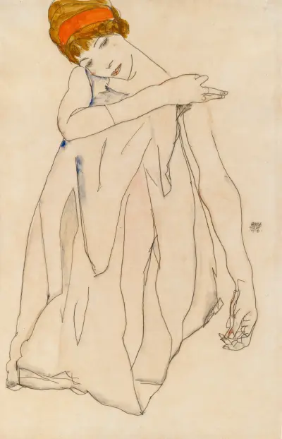Dancer (Die Tänzerin) av Egon Schiele