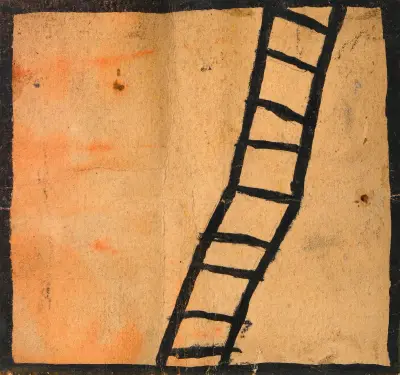 Geknickte Leiter av Egon Schiele