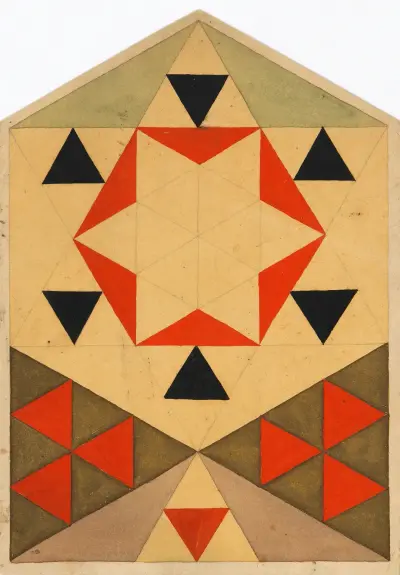 Geometrische Studie (Schülerarbeit) av Egon Schiele